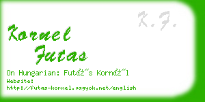 kornel futas business card